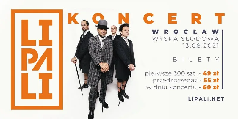Plakat trasy koncertowej zespołu Lipali
