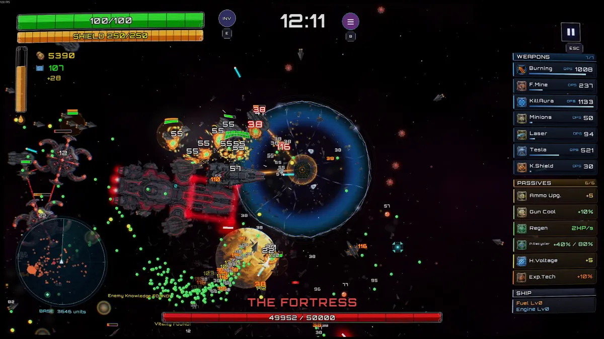 SPACEFIGHTER: walka z bossem wśród chmury pocisków